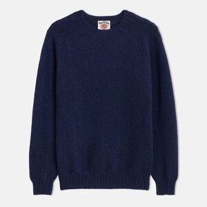 J. Press Shaggy Dog Sweater Shetland wool navy blue XS